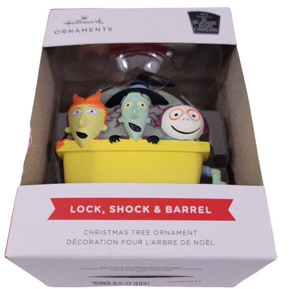 Hallmark Disney The Nightmare Before Christmas Lock Shock  & Barrel Ornament NEW - Picture 4 of 13
